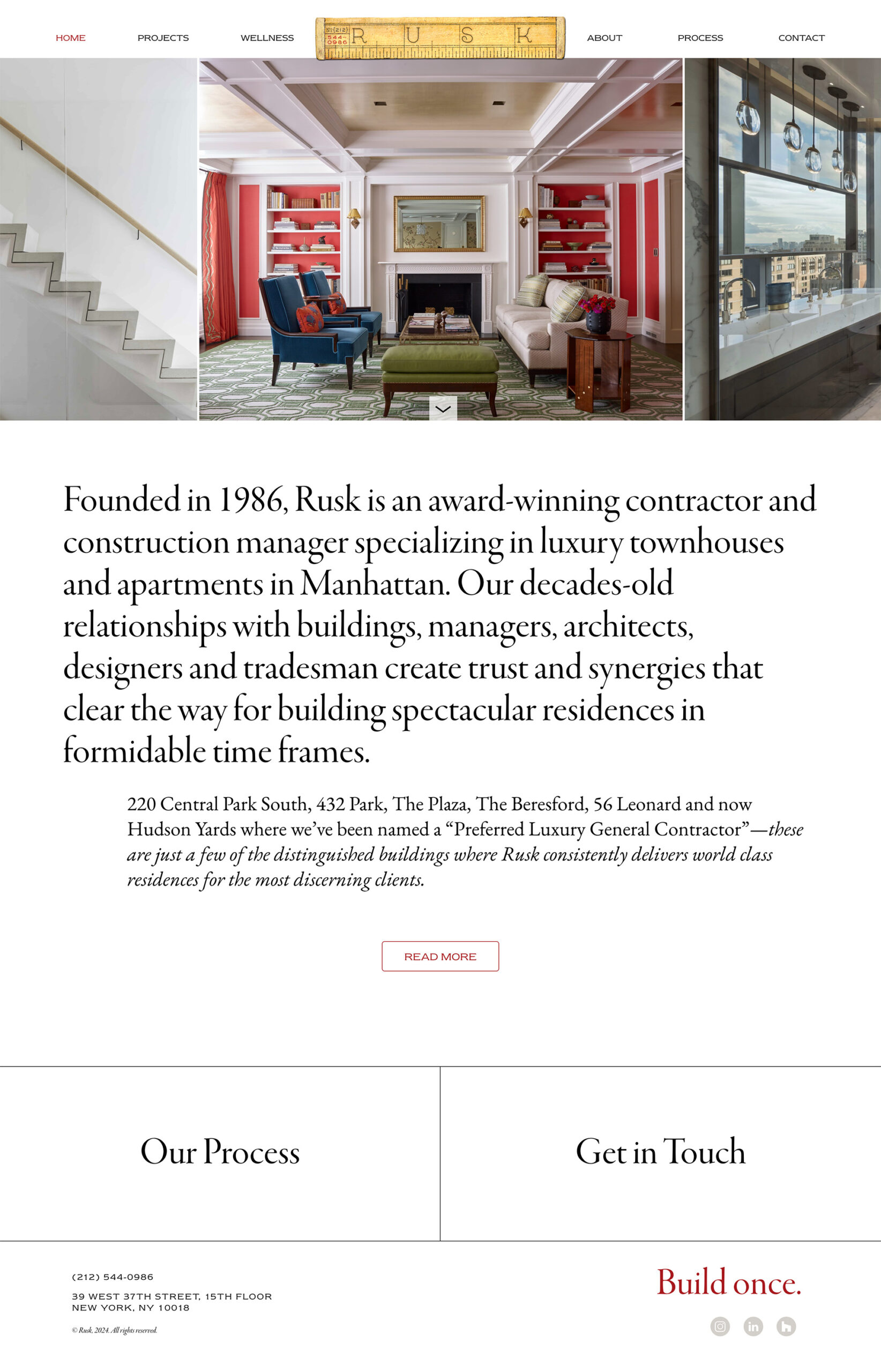 Rusk website before redesign